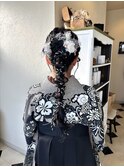 【yui】卒業式ヘアセット×編みおろしポニー
