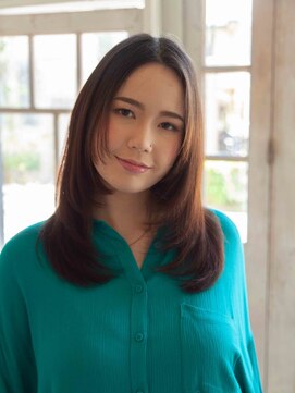 リュープリエ 笹塚(Lieu plie) 柔らかいブラウンカラー×レイヤースタイル