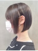 表参道白髪ぼかしハイライトミディアムボブショートボブ40代50代