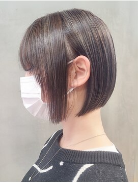 ソワネ 表参道(soigne) 表参道白髪ぼかしハイライトミディアムボブショートボブ40代50代