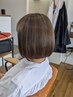 【ショート～肩上ボブ】カット＋脱白髪染めハイライト＋トリートメント￥15000