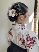 xヘアセット/イメチェン/ホワイトブロンド/外ハネボブ/美髪/