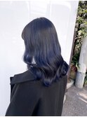 ブリーチなしダブルカラー/パープルブラッく/暗髪