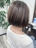 ベルヘアーデザイン 堺東(Belle hair Design)&nbsp;ハイライトショートボブ外国人風韓国風イルミナカラー堺東