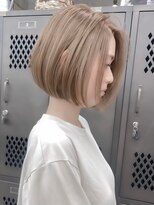 ギークス(GEEKS) 【GEEKS渋谷】ミルクティーベージュ/冬カラー/ミニマルボブ/小顔