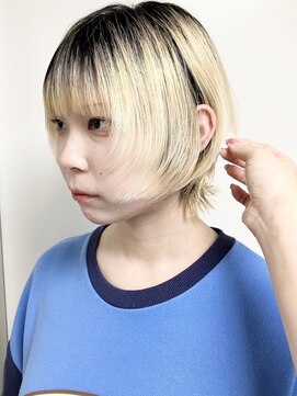 モリオフロムロンドン 原宿本店(morio from London) 【morio原宿】顔まわりレイヤーショートダブルカラー