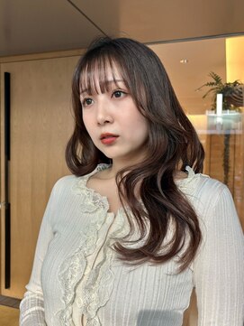 ノク 渋谷(nok) 内巻きヘアガーリーヘアショコラブラウン_大人ガーリー