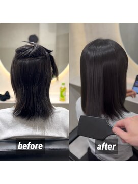 ホワイト(WHITE) みんなに褒められる髪質改善ストレート〇