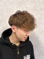 スター(STAR) 【あま市メンズパーマ】ブラウンベージュ波巻き