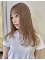 リコヘアー(LiCO HAIR)&nbsp;那覇/イメチェン/ピンクベージュ/アンブレラカラー/前髪