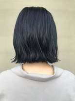 ヘアー アイス ルーチェ(HAIR ICI LUCE)&nbsp;ボブ　ラインボブ　ブルーブラック　ネイビー　担当　山中