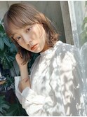 ボブイメチェン前髪くびれラベンダーカラーブリーチなしレイヤー