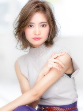 ヴィアラ 自由が丘(VIALA) ミディアムパーマ×長め前髪×ウルフ×ワンカール 30代40代  m07