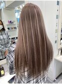 パールグレージュ×ナチュラルハイライト☆