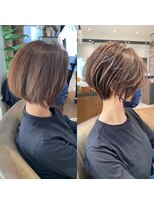 バンプ ギンザ(BUMP GINZA)&nbsp;《30代40代》白髪ぼかしハイライト×前下がりボブ【イケダ】