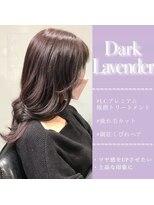 ラブクロムトーキョー オモテサンドウ(LOVECHROME OMOTESANDO)&nbsp;ベビーバングくびれヘアカールブリーチなしラベンダーカラー