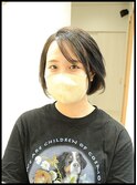 META式 驚異的 縮毛矯正ストレート+グリーン色の黒髪!