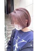 (小山) パープルグレージュ耳だしショート