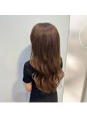 #プルエクステ#ロング#ブラウンカラー