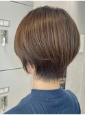 30代40代大人女性/前髪ありショートボブ/ショートヘア/髪質改善