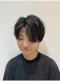 ショートウルフ×パーマ