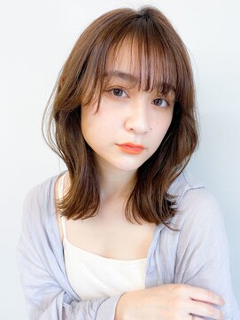 アドラーブル ココロ 新潟(adorable CoCoLo) 大人美人艶感シースルーバングくびれこなれミディ