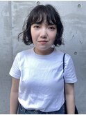2024 黒髪ボブパーマ 丸田美花