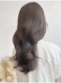 透明感カラーシアーグレージュ＊ブリーチなし暗めカラー