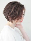ショートヘアショートカット前髪長め大分美容室ruen上手い府内町