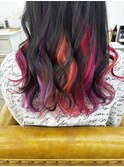 レインボーインナーカラー【山口市美容室】