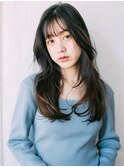 透明感アッシュ系カラー×顔まわりレイヤー