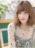 オリーブカラーくせ毛風前下がりふわミディc6戸頭20代30代40代