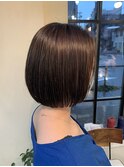 20代30代ミニボブアッシュ小顔美肌ストレート丸み