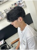 ニュアンスパーマ　センターパート