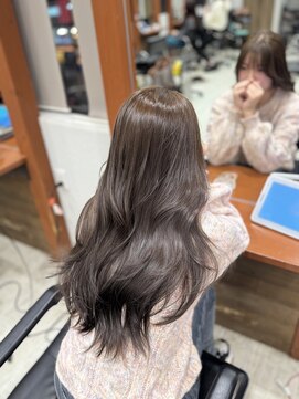 シエル 難波店(CIEL) グレージュ＃ブリーチなしダブルカラー＃透明感カラー