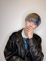 ゴデーレ(GODERE)&nbsp;ハイトーンダブルカラーメンズカットマッシュショート×ブルー