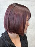 チョコレートブラウンのボブスタイル【池袋東口/岸雄一】