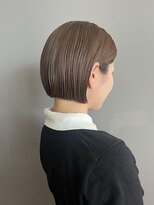 ヘアーエスクールシーユー 枚方T-SITE店(hair S.COEUR×Cu)&nbsp;ベージュカラー×ミニボブ/大阪枚方美容室