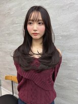 ソー(so.)&nbsp;レイヤーカット/ハッシュカット/ワインレッド/シャギーカット