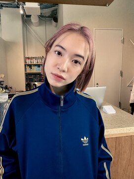 エルム 原宿 表参道(yelm) ピンクベージュ×ボブ/ダブルカラー/ケアブリーチ/髪質改善/原宿