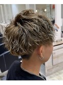 刈り上げショート/ツイストスパイラルパーマ