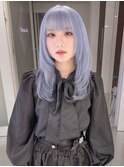 《袴田》ミディアムレイヤー/ペールブルー/レイヤーカット