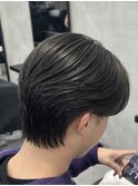 ダウンパーマ/毛流れ/センターパート