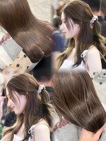 クム(kumu)&nbsp;ブリーチなしダブルカラー◇オリーブベージュ透明感カラー