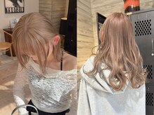 色落ちまで綺麗、憧れのミルクティーベージュ[ダブルカラー/ハイトーン/ケアブリーチ/渋谷/代官山/恵比寿]