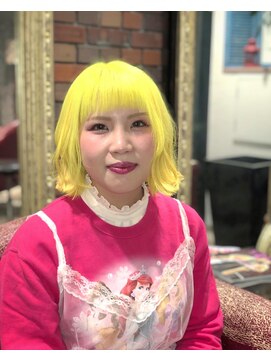 ソレイジュ(soleige) soleige #イエローカラー #イエローヘア #外ハネ