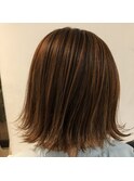ブリーチハイライト オレンジブラウン