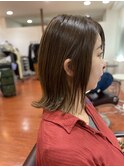小顔ミディアム外ハネボブ