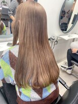 ヒビヲ(HIBIO)&nbsp;ダブルカラーベージュカラーハイトーンカラーケアブリーチボブ