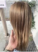 ブリーチ毛 光沢のあるミルキー